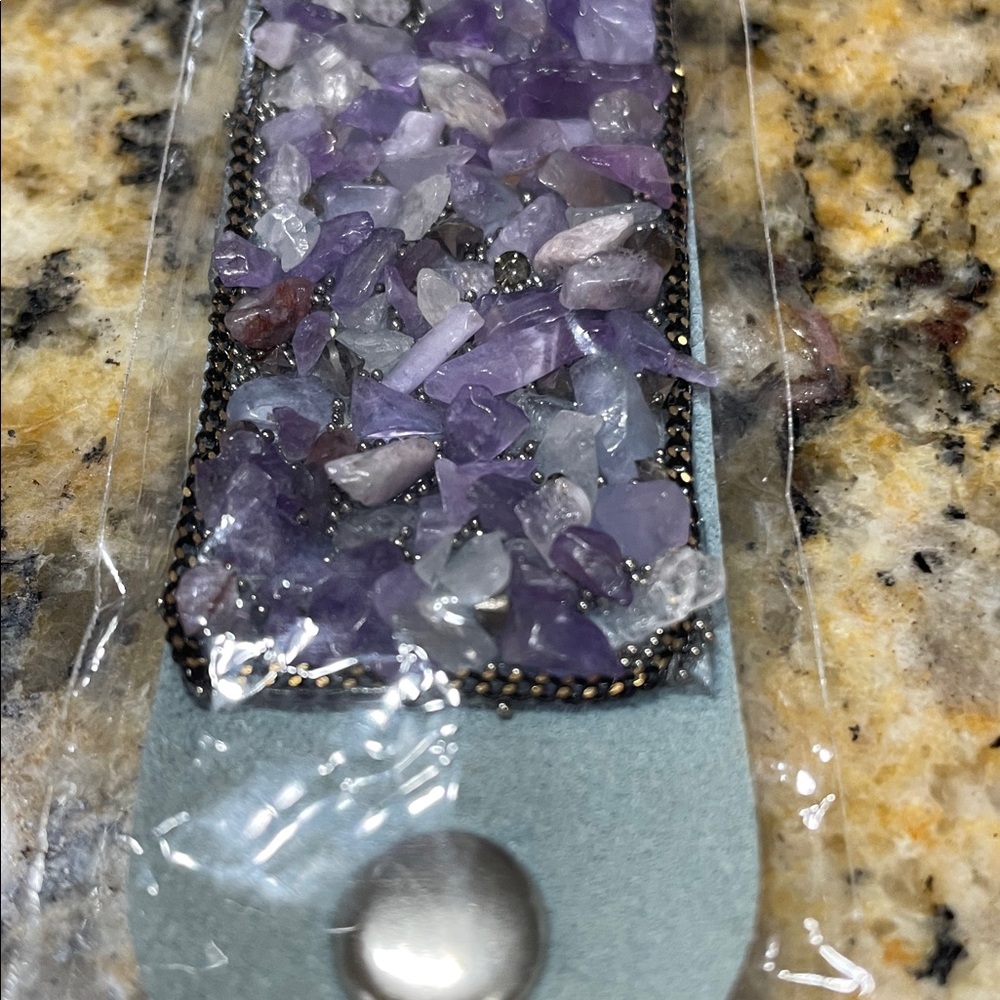 Artisan Purple Gemstone Bracelet - Picture 4 of 8